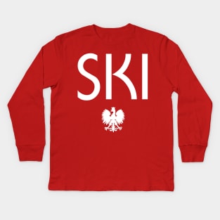 SKI Polish Eagle Dyngus Day Kids Long Sleeve T-Shirt